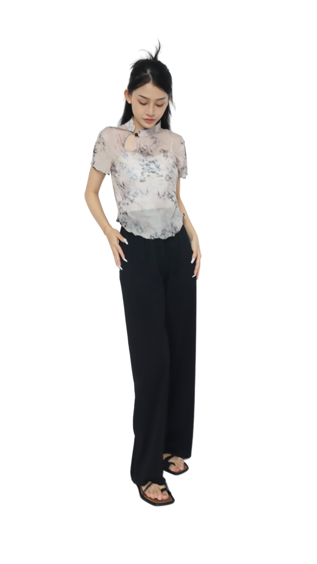 ICE SILK STRAIGHT CUT PANTS