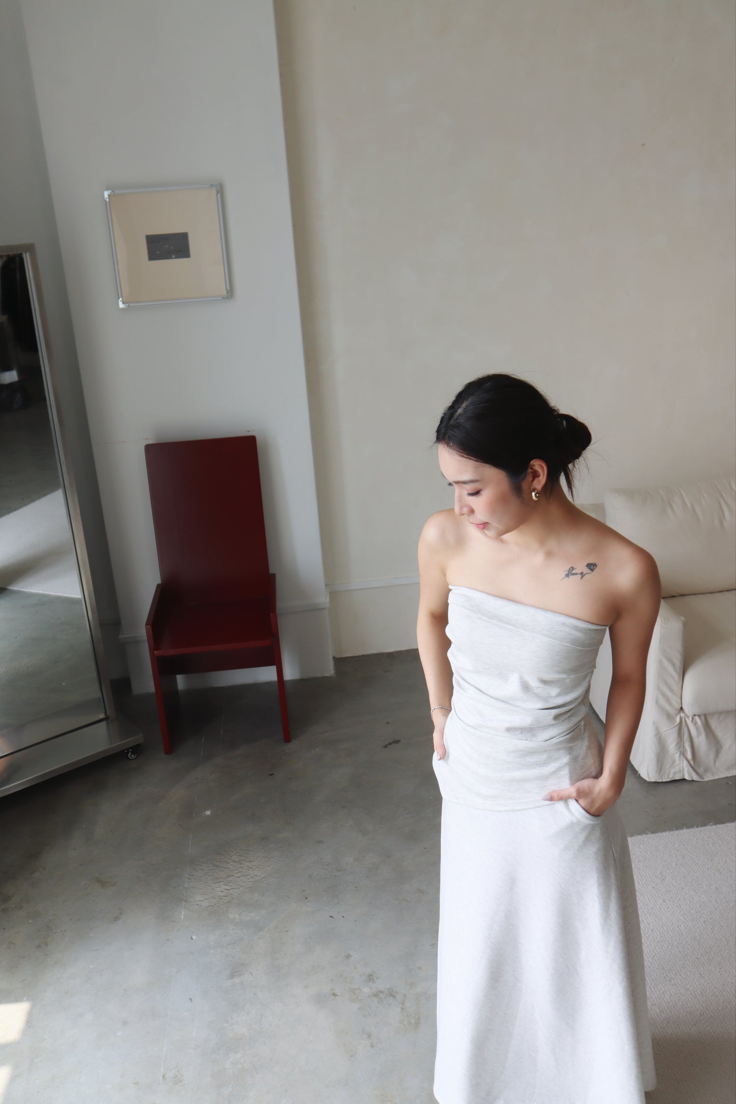 DONA TUBE TANK TOP AND SKIRT SET