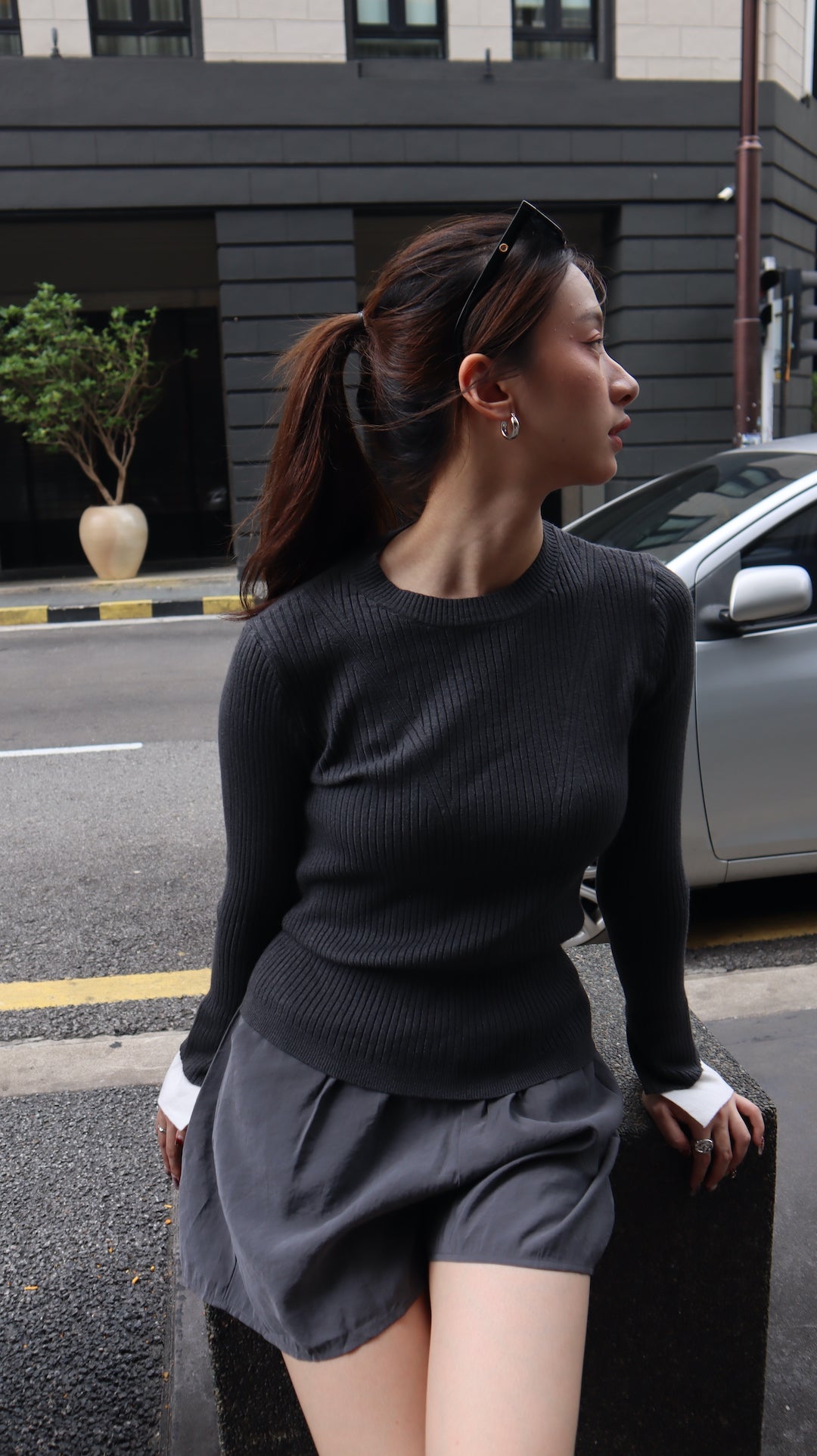 SUNNIA KNIT LONG SLEEVE TOP