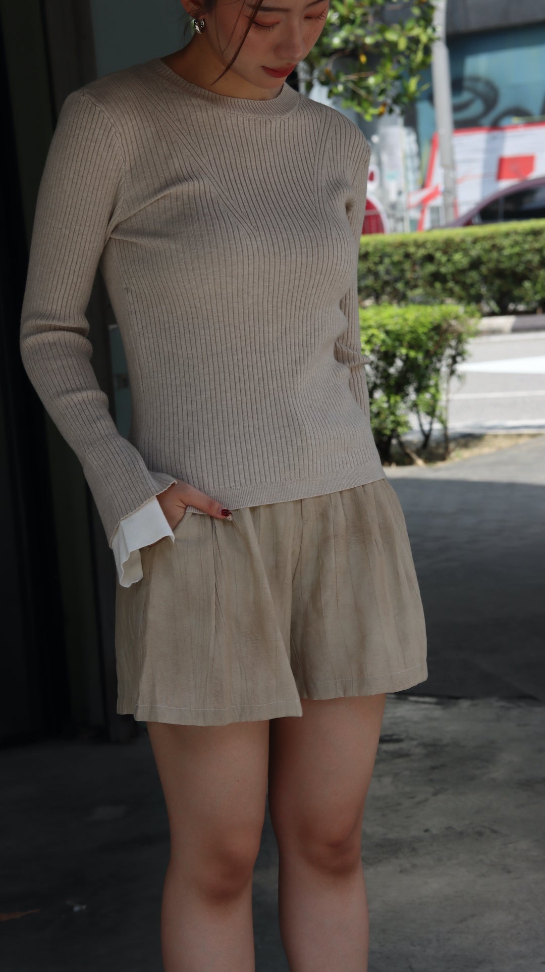 SUNNIA KNIT LONG SLEEVE TOP