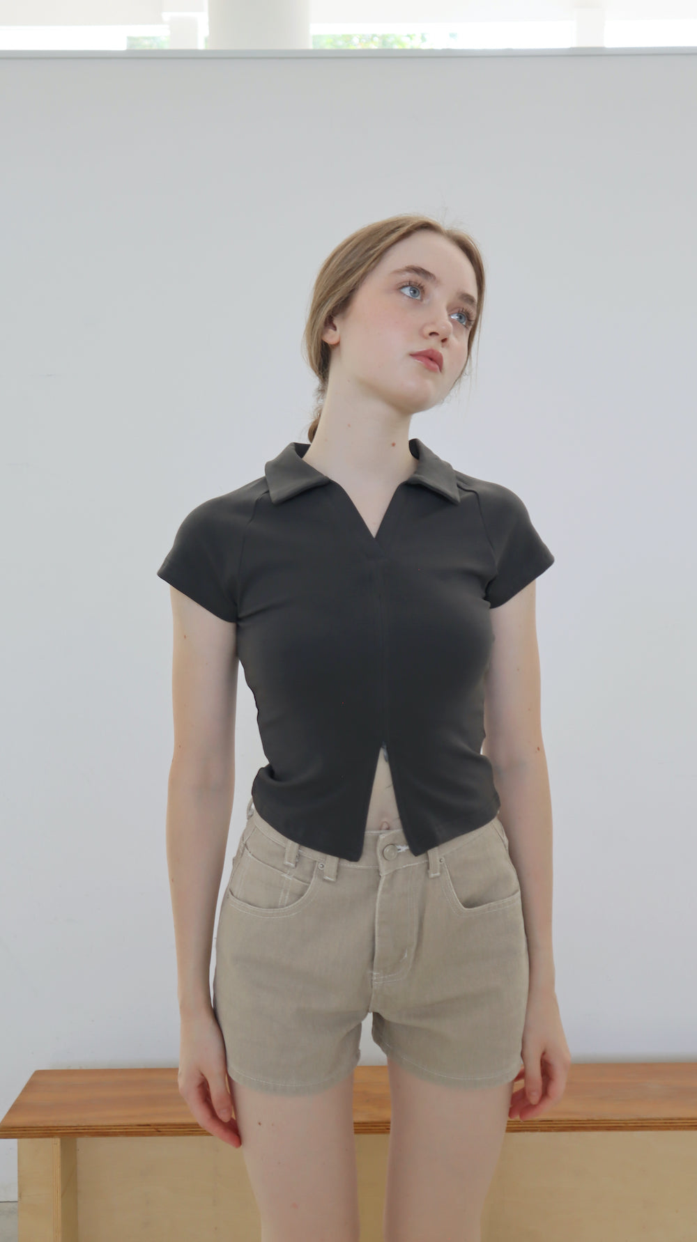 PRESLEY POLO ZIPPER SHIRT - GRAPHITE GREY