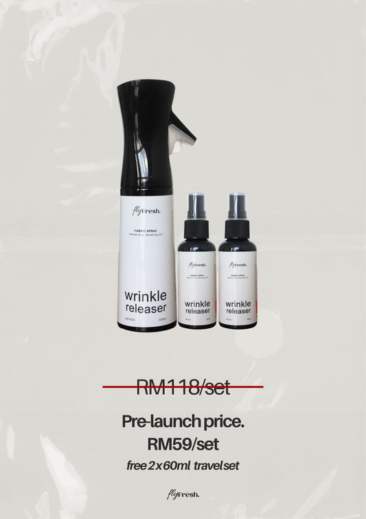 FLYFRESH FABRIC SPRAY -300ML x 1 Free 60ML x 2 [PRELAUNCHED-SET1]