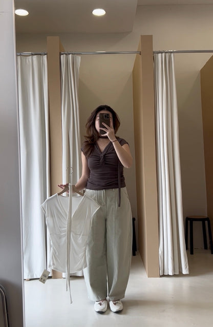 LUCIS DRAWSTRING TOP