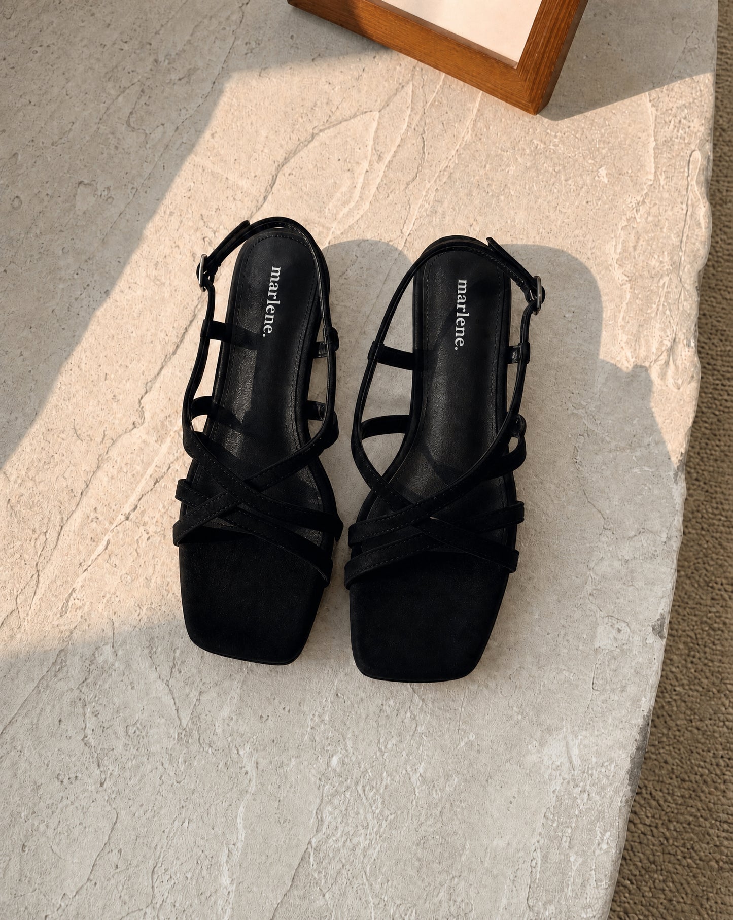 SUMI BLACK WEDGES SHOES