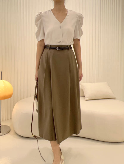 LUCILLE A CUT SKIRT (WITH BELT)