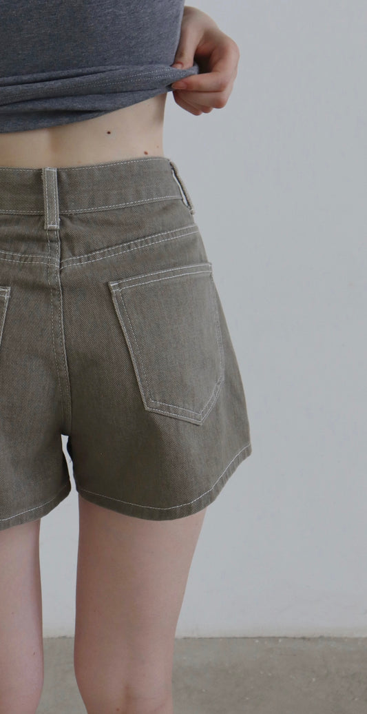 SEVYN DENIM SHORT - SEAGRASS