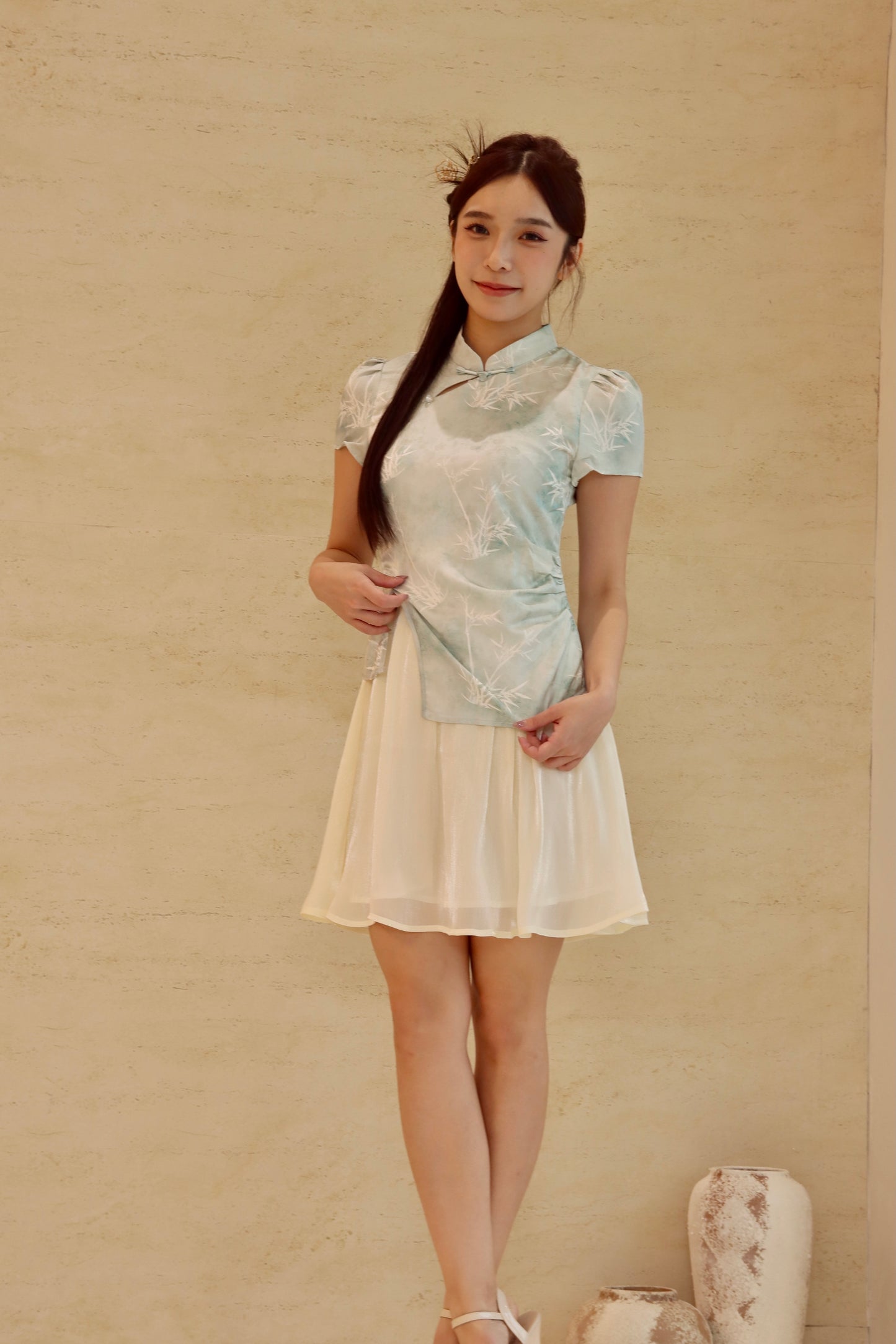 CLOUD CHEONGSAM SKIRT