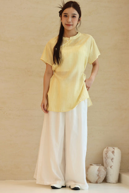 NN YELLOW CHEONGSAM TOP