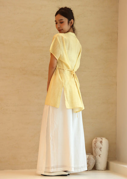 NN YELLOW CHEONGSAM TOP