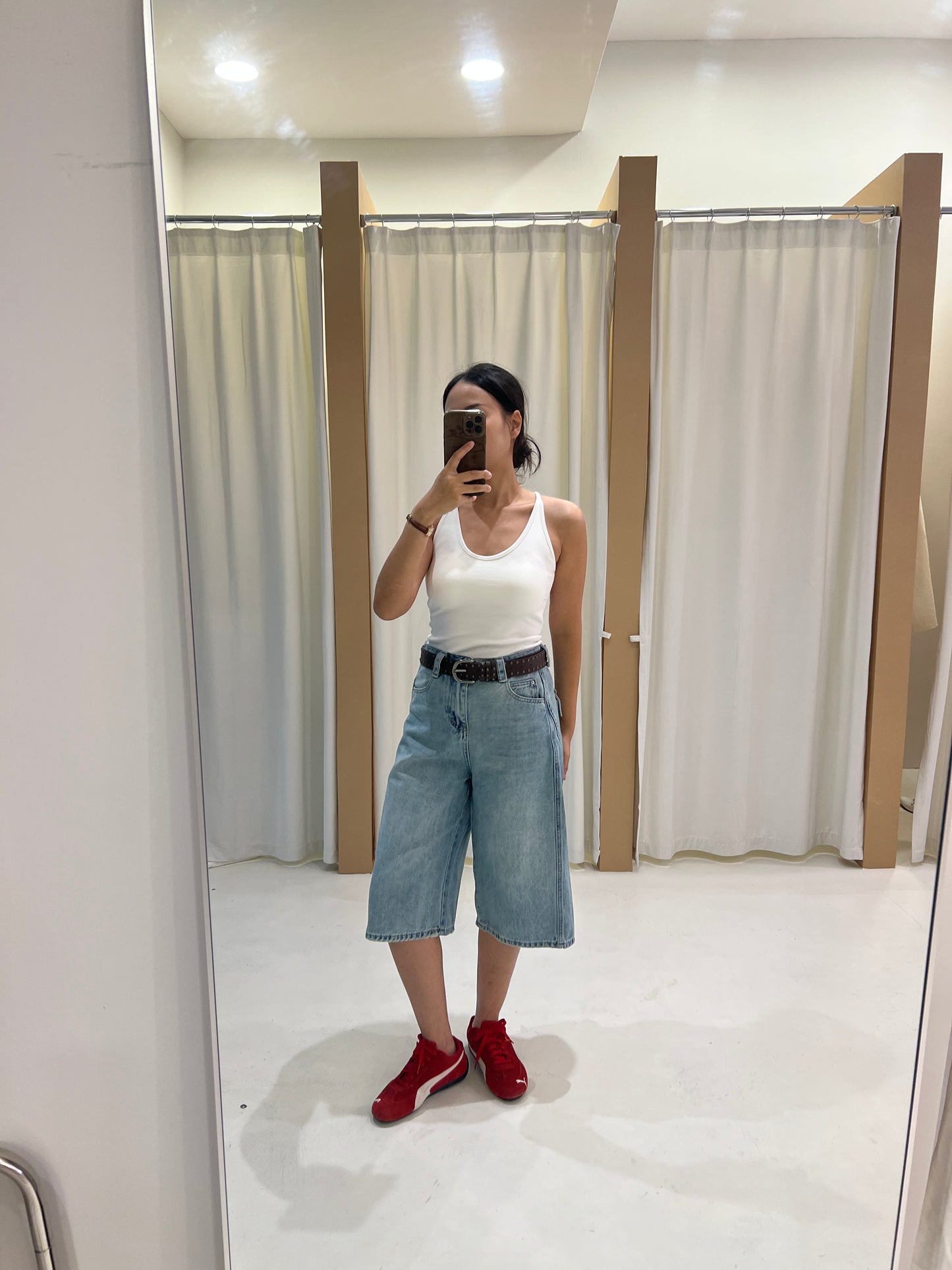 HISEL CAPRI PANTS with belt