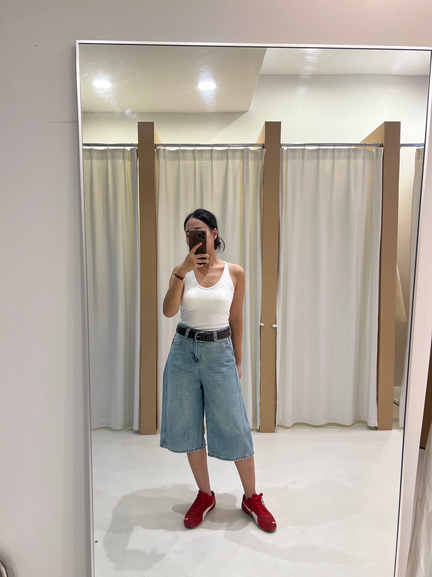 HISEL CAPRI PANTS with belt